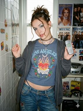 YTK style Los Angeles 'Love & Hope' Graphic Tee - Blue